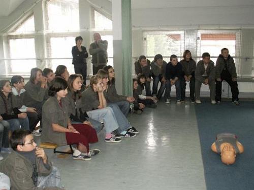 wizyta OSP W-G w gimnazjum